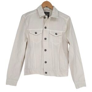 Standard Cloth Men’s Bone Denim Jacket size XS 100% Cotton Long Sleeves Pockets